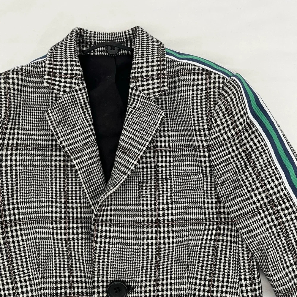River Island Boy's Blazer Sports Jacket 2-3Y Black White Plaid Slim Fit Preppy
